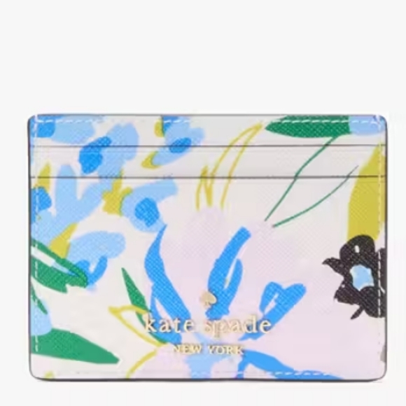 Kate Spade-Madison Festival Floral Slim Card Holder (Cream-Multi) - Picture 5 of 11